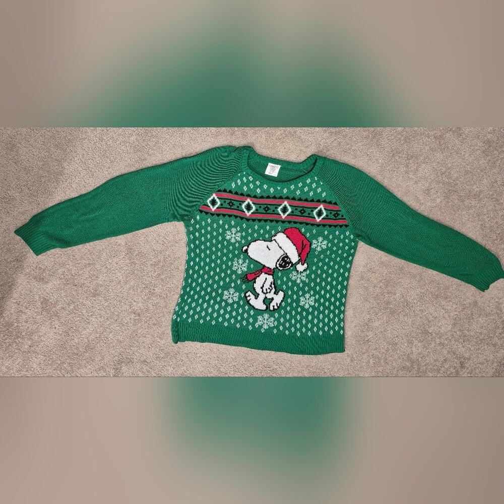 Christmas Sweater | Snoopy - Green | Juniors XXXL - Picture 2 of 10